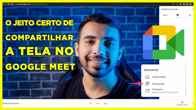 Passo a passo: Compartilhando a tela no Google Meet pelo computador