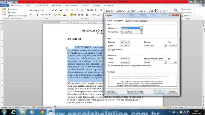 Parágrafos Perfeitos: Alinhamento, Espaçamento e Recuos sem Mistério