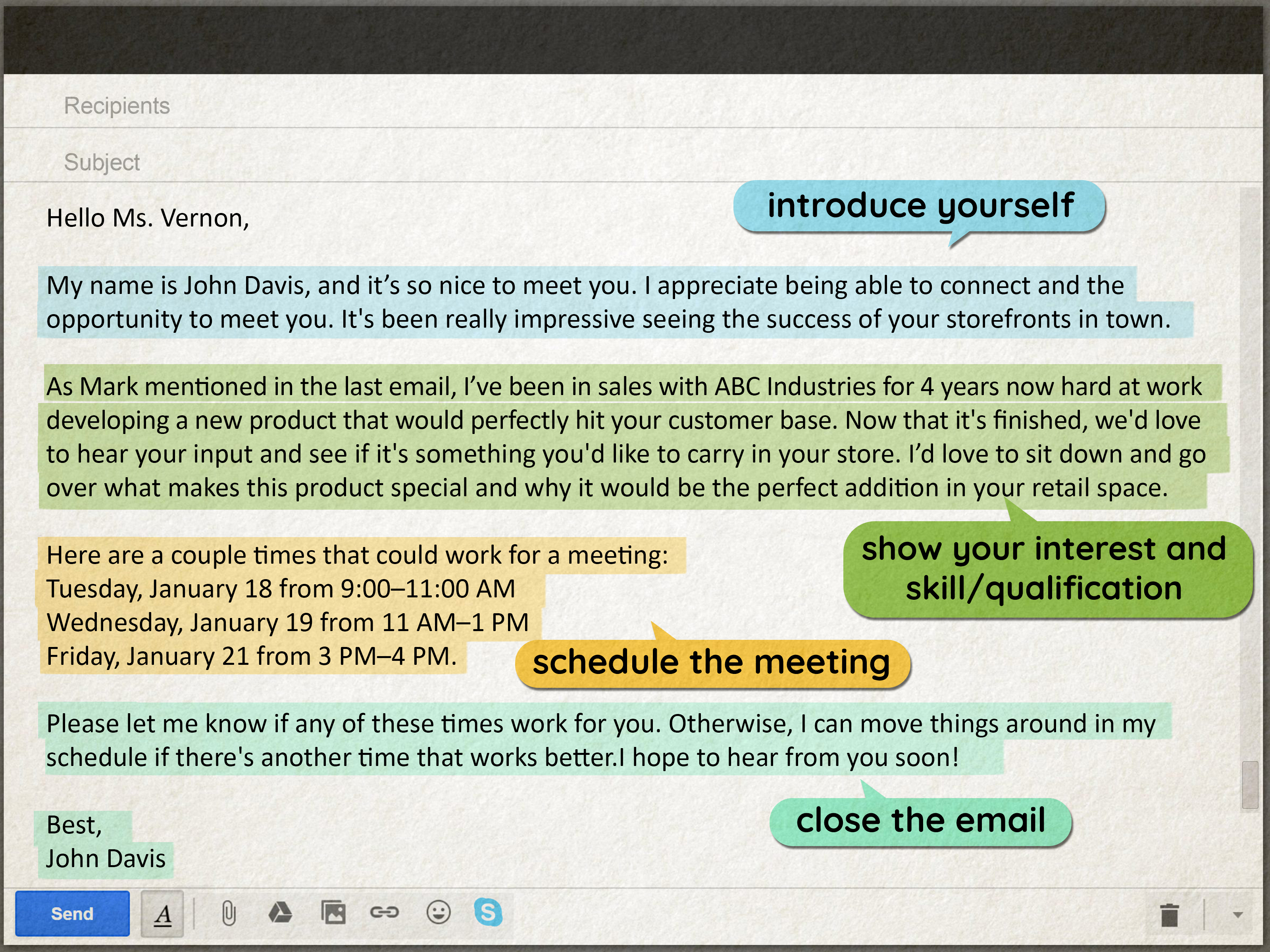 Passo 2: Contextualize e Agradeça – Mostre Consideração e Profissionalismo