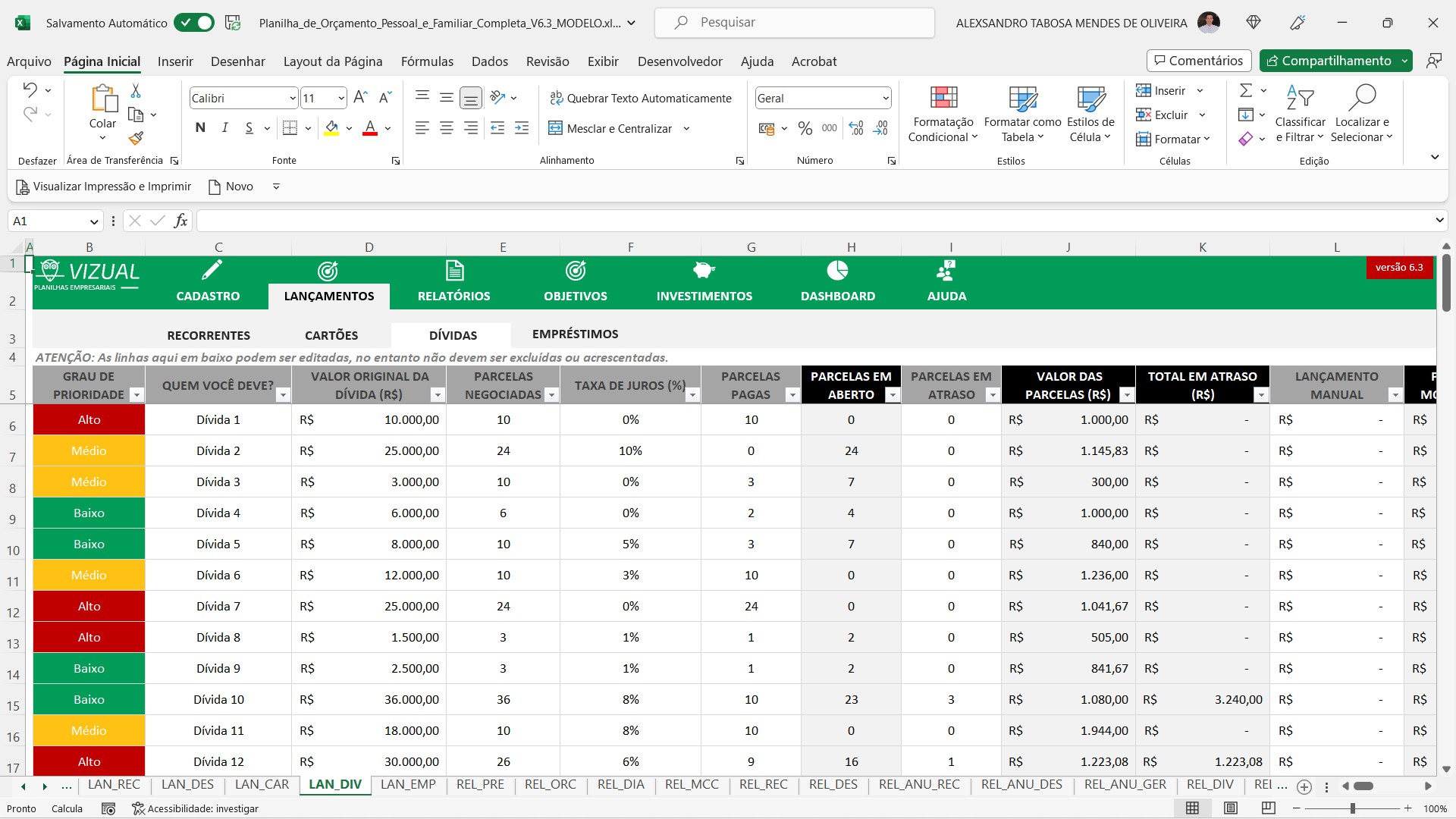 Caso Prático 1: Controle de Gastos Familiares Simplificado na prática