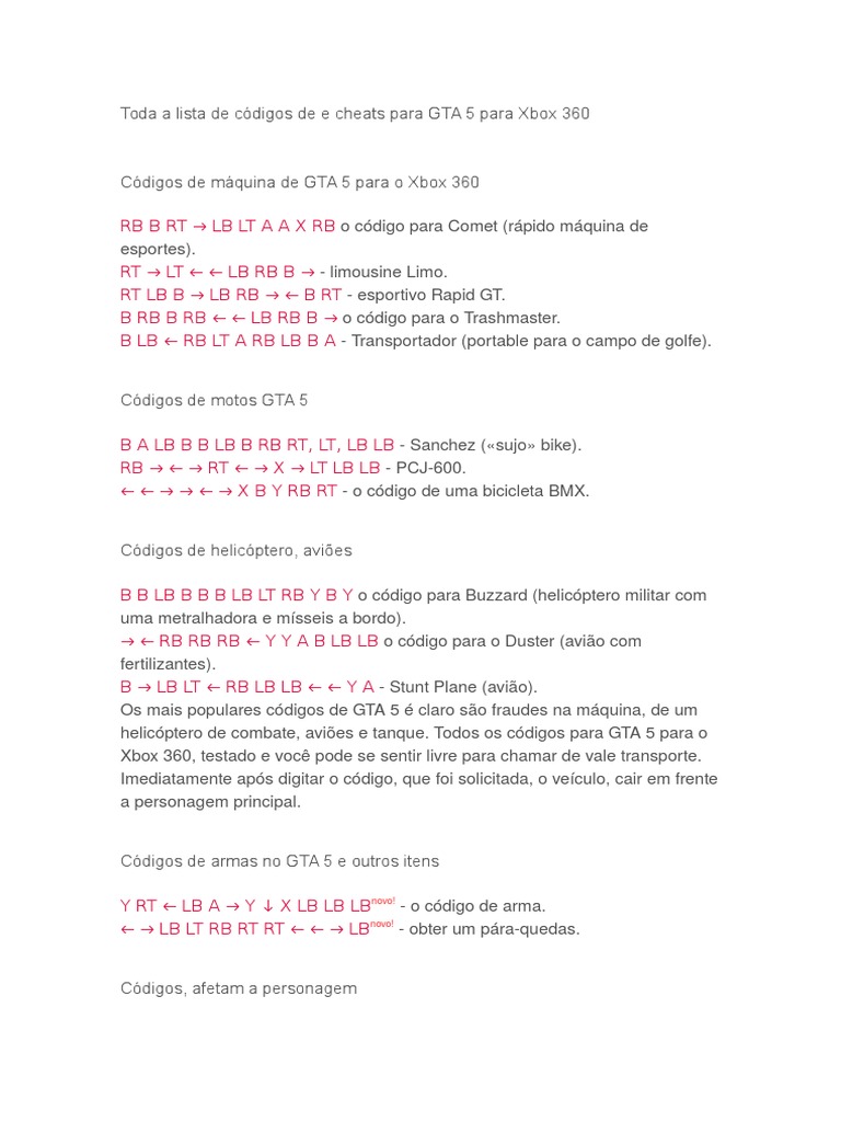 Códigos de GTA Online: Existem?