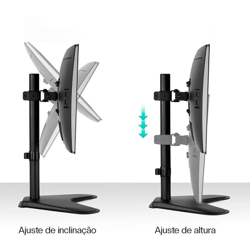 como ajustar a altura do monitor