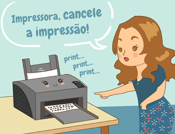 como cancelar impressão no pc