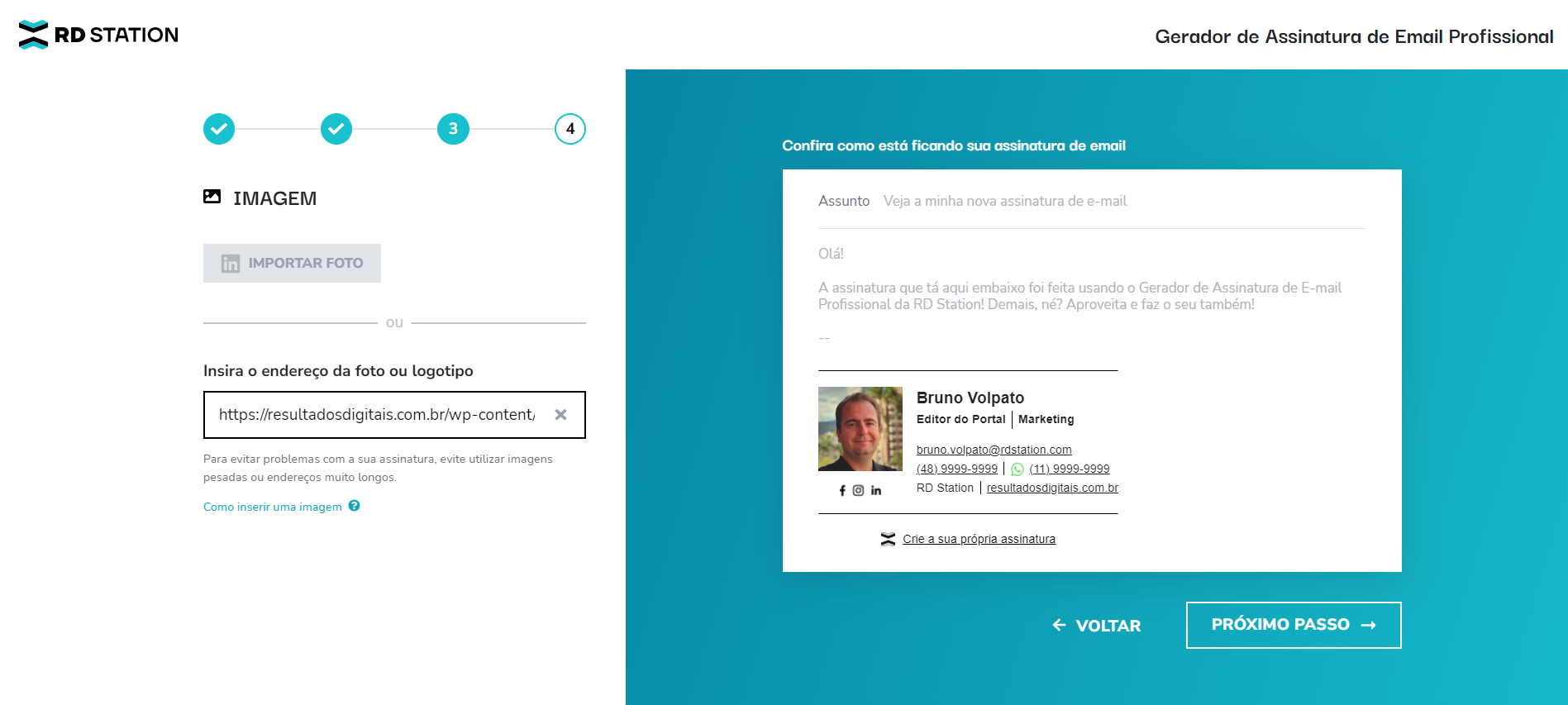 como colocar assinatura no email