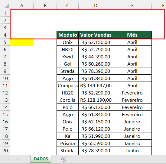 Criando gráficos dinâmicos no Excel
