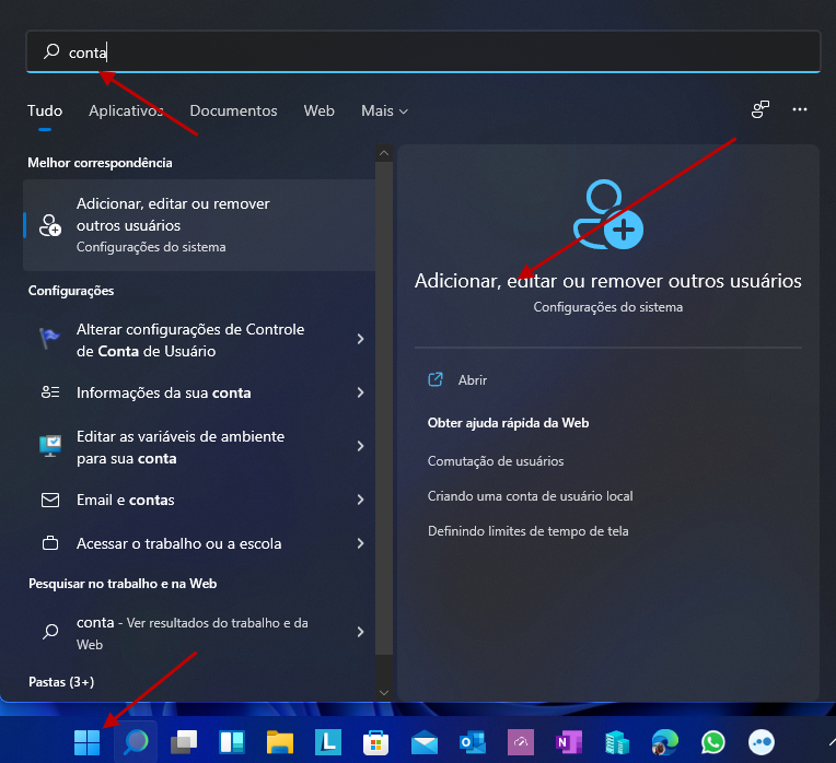 Diferenças entre conta Microsoft e conta local no Windows