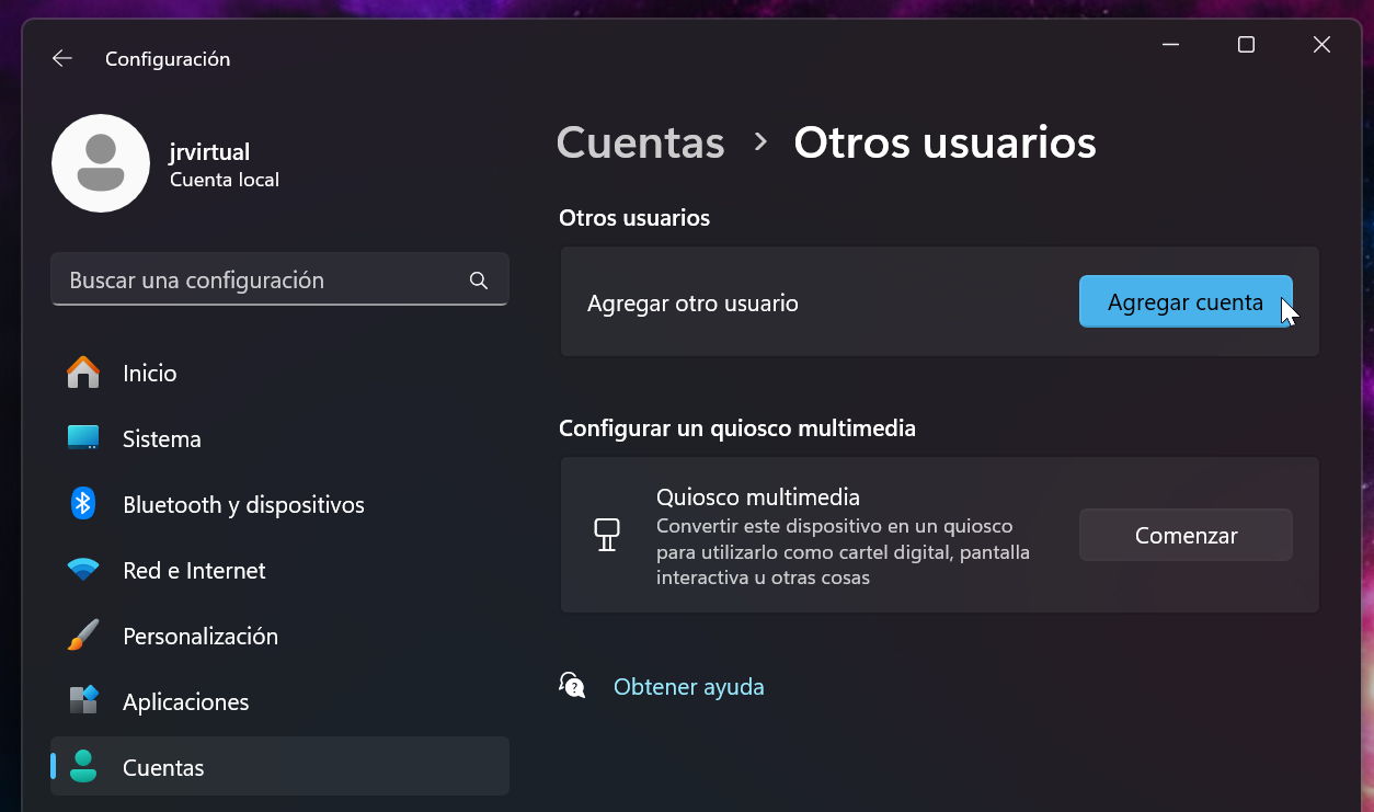 como criar multiplos usuarios no windows