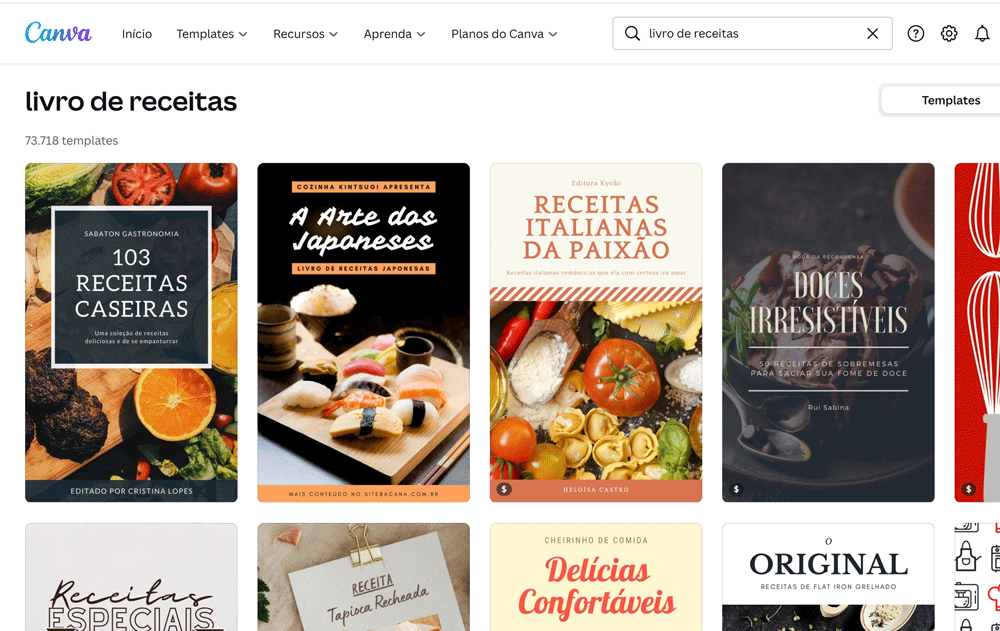 Dicas de design para seu e-book de receitas no Canva