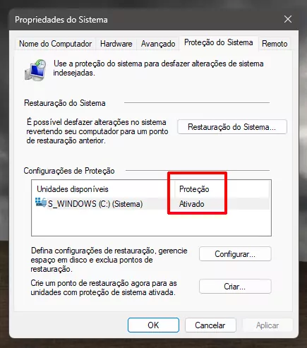 Diferença entre Ponto de Restauração e Backup Completo do Sistema