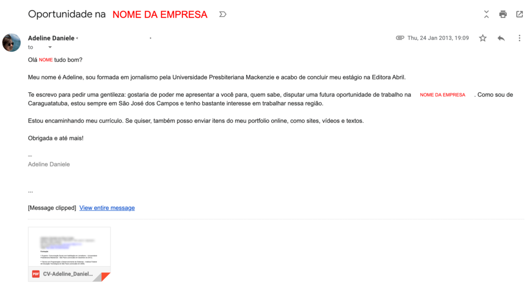 O que escrever no assunto do e-mail para chamar a atenção do recrutador