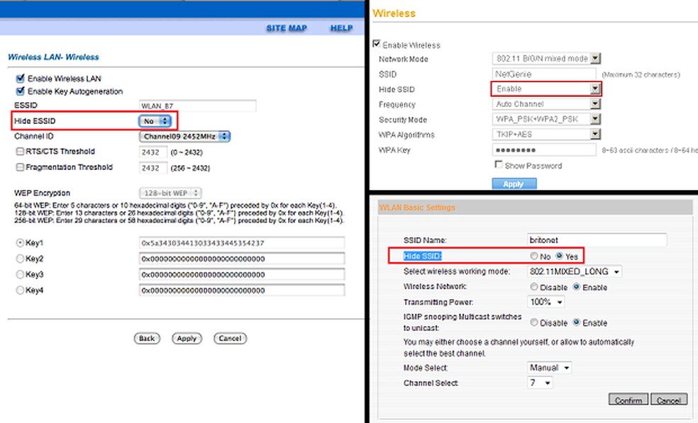como esconder a rede wifi