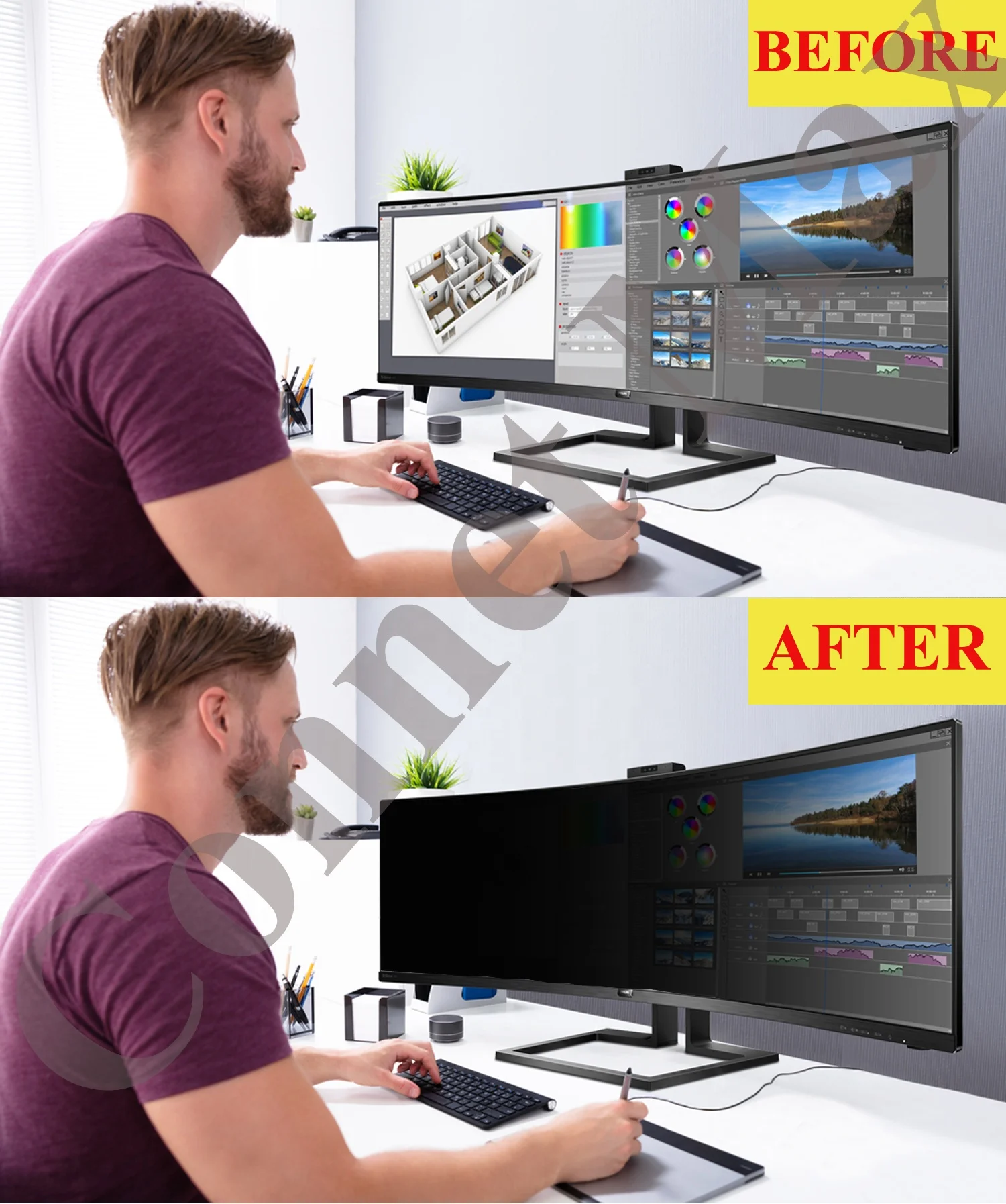 como evitar reflexo na tela do monitor