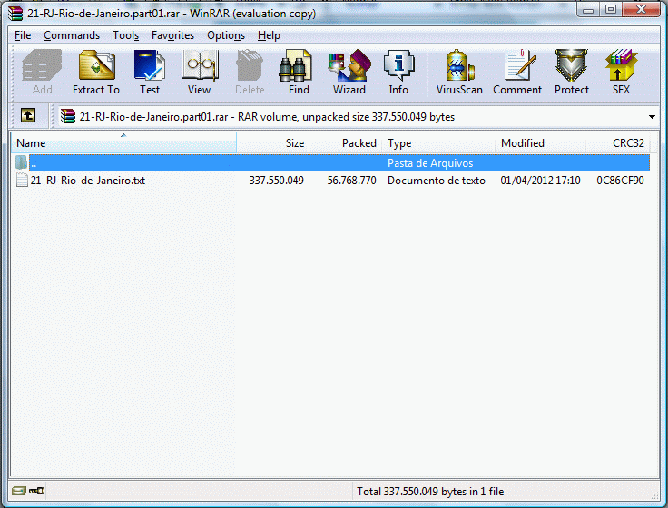 como extrair arquivo winrar ou zip