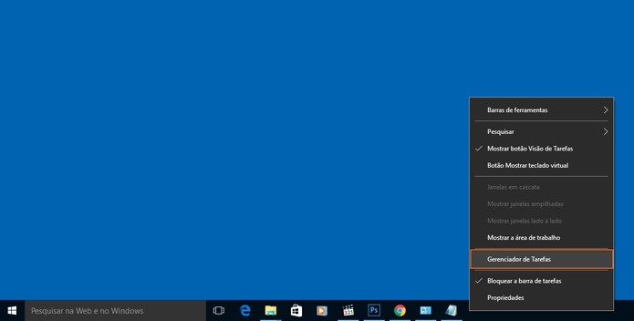 como fixar programas na barra de tarefas