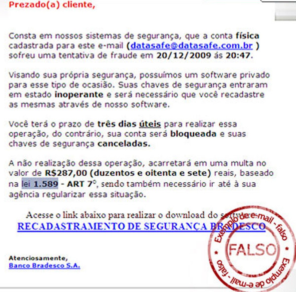 como identificar e-mails falsos de bancos