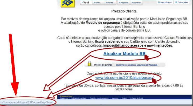 Diferenças entre phishing
