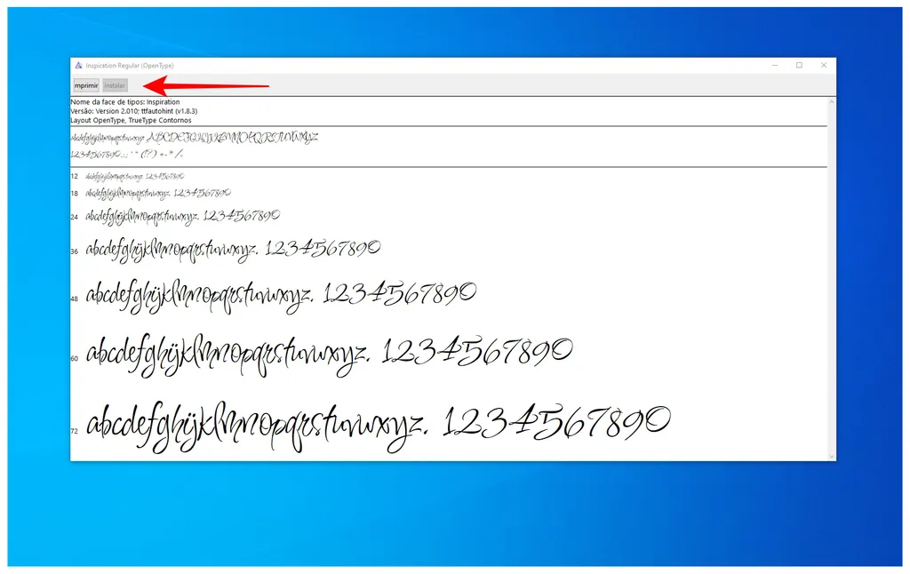 como instalar fontes novas no windows