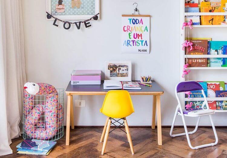 como montar um cantinho de estudos simples