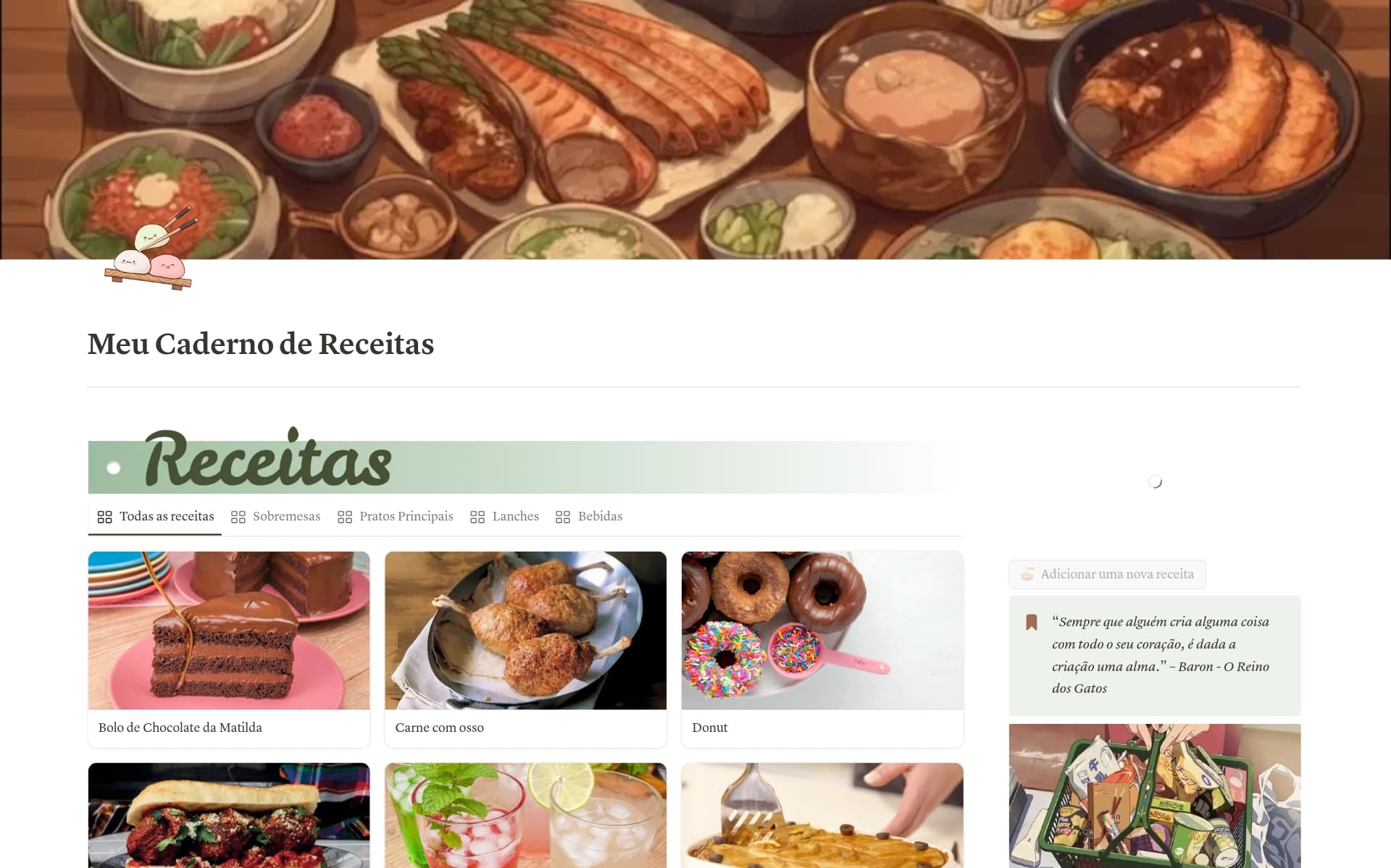 Como usar o Notion para criar seu livro de receitas