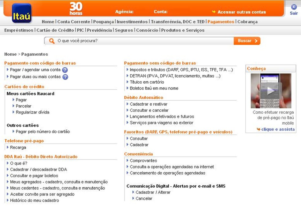 como pagar contas pelo internet banking no pc
