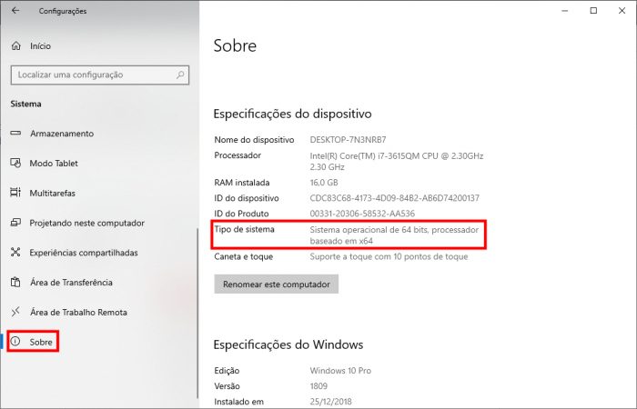 Qual a diferença entre Windows 32 e 64 bits?