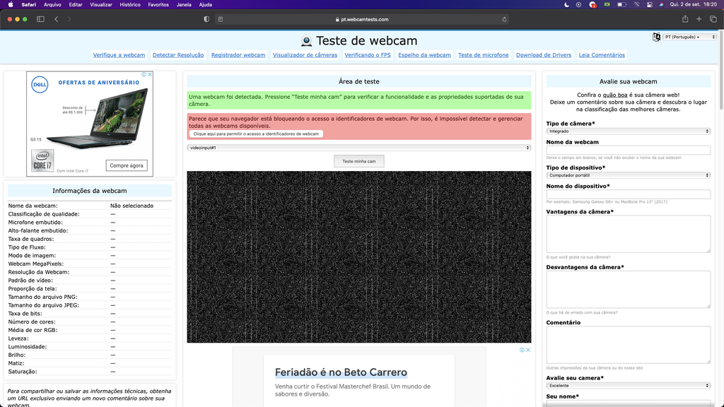 Como resolver problemas de driver de webcam
