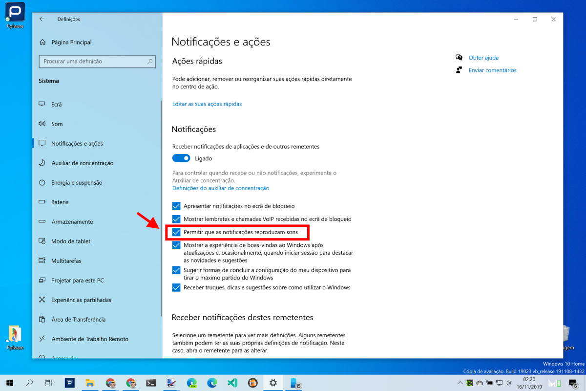 Como silenciar o som de notificações do WhatsApp no Windows