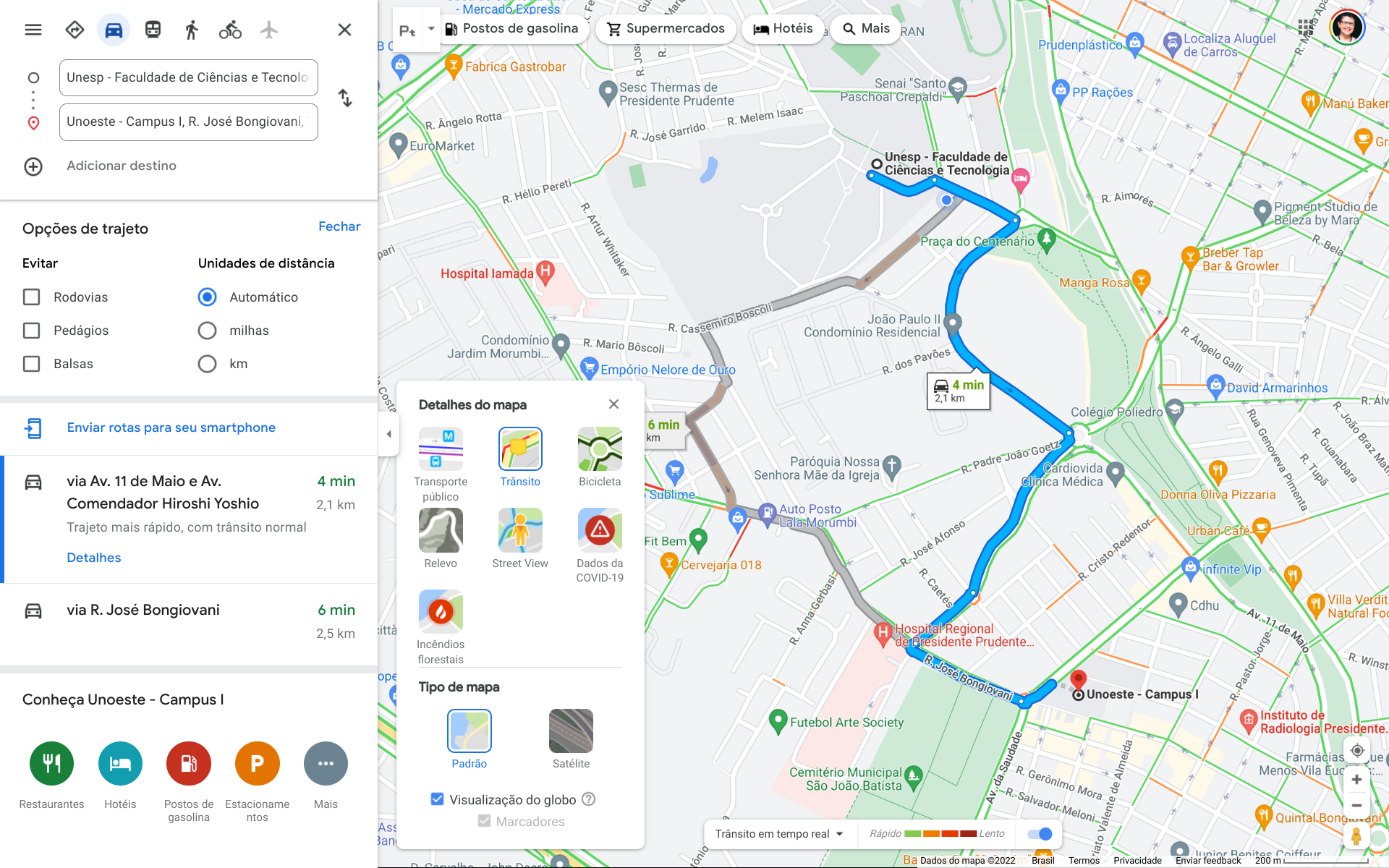 Planejando ciclovias no Google Maps