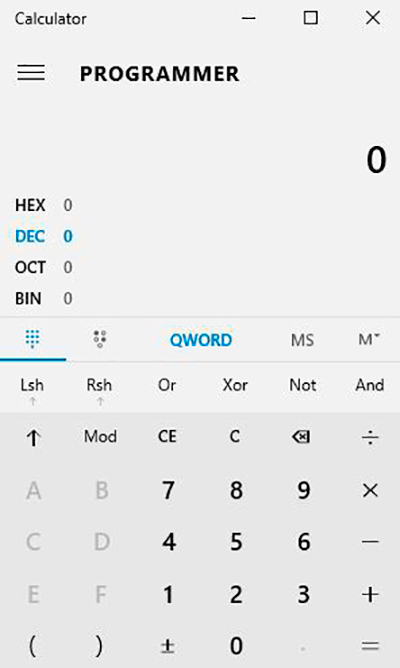 Dicas Avançadas para a Calculadora de Programador
