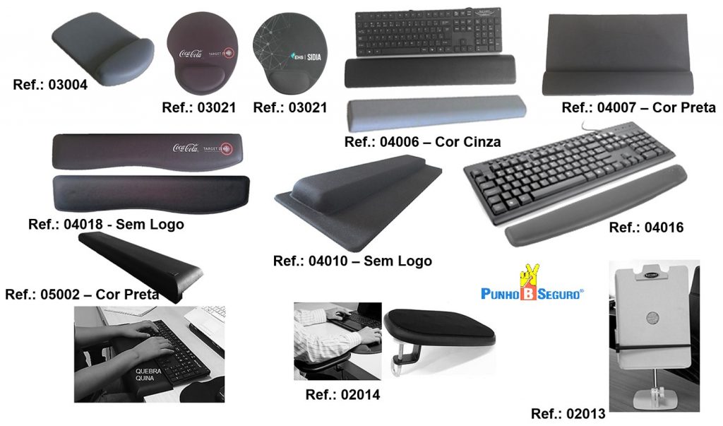 como usar apoio de pulso para teclado e mouse