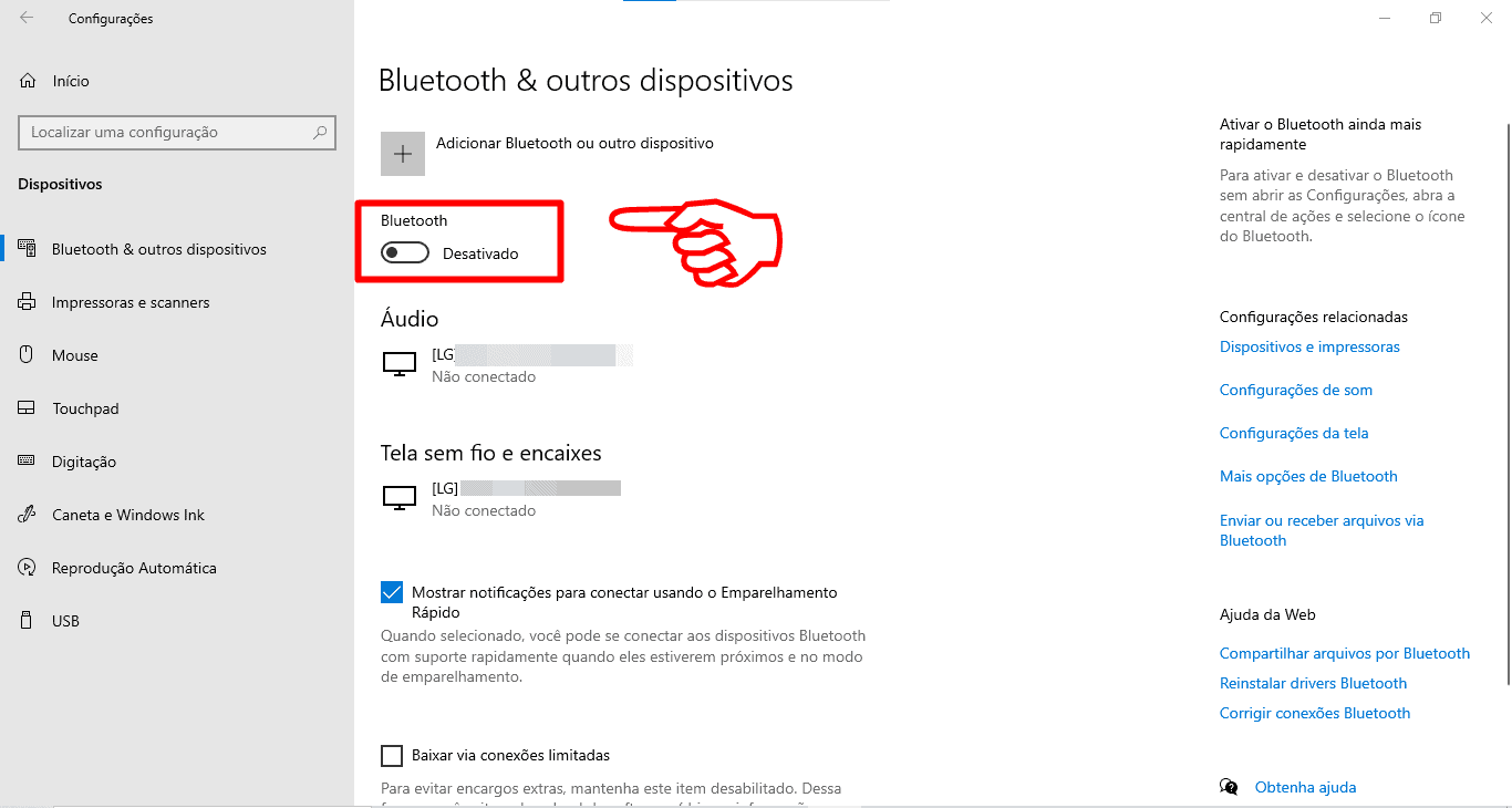 Como resolver problemas de conexão Bluetooth