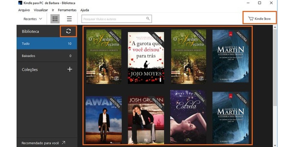 como usar o kindle no pc