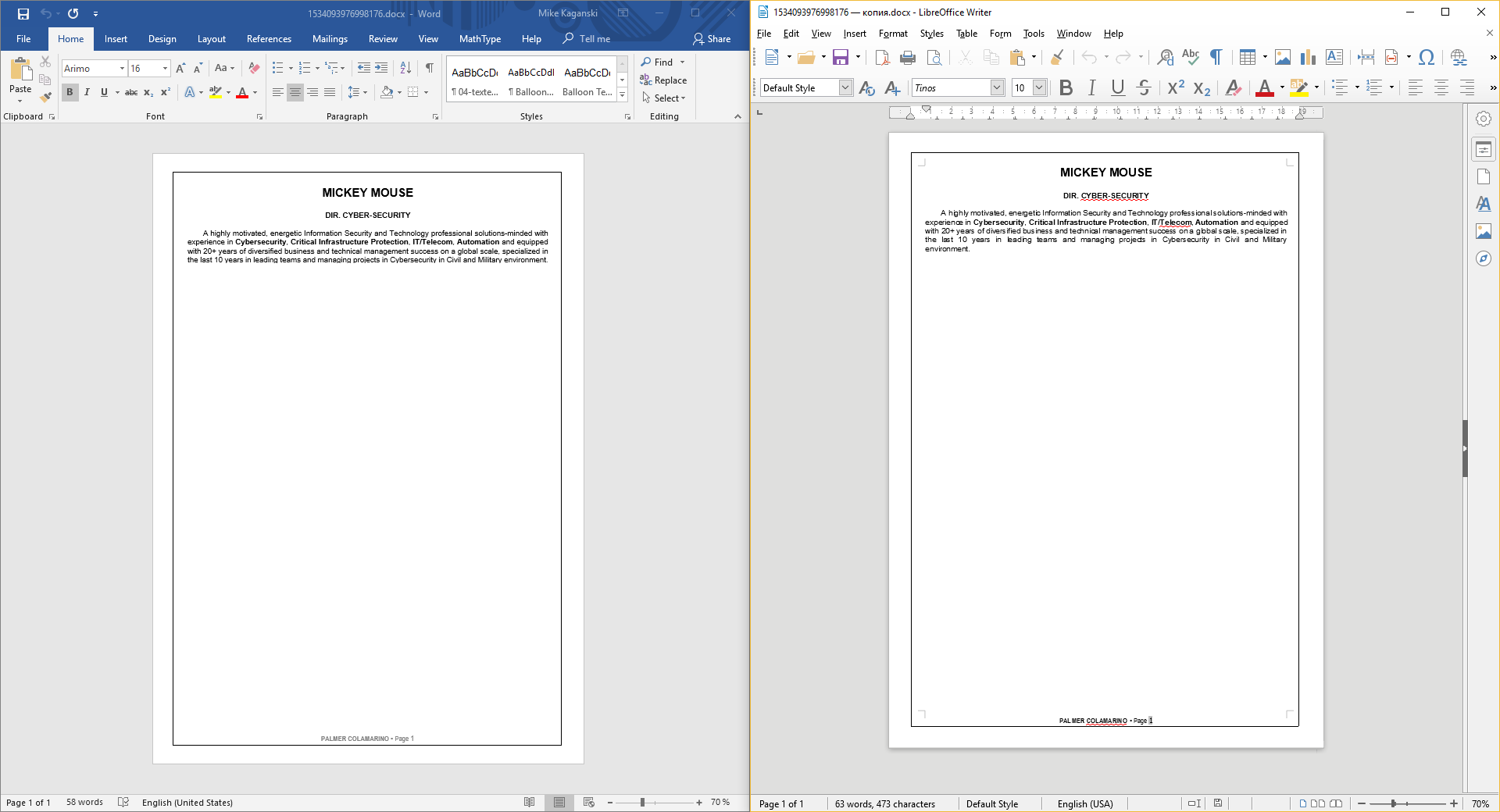 diferença entre word e libreoffice writer