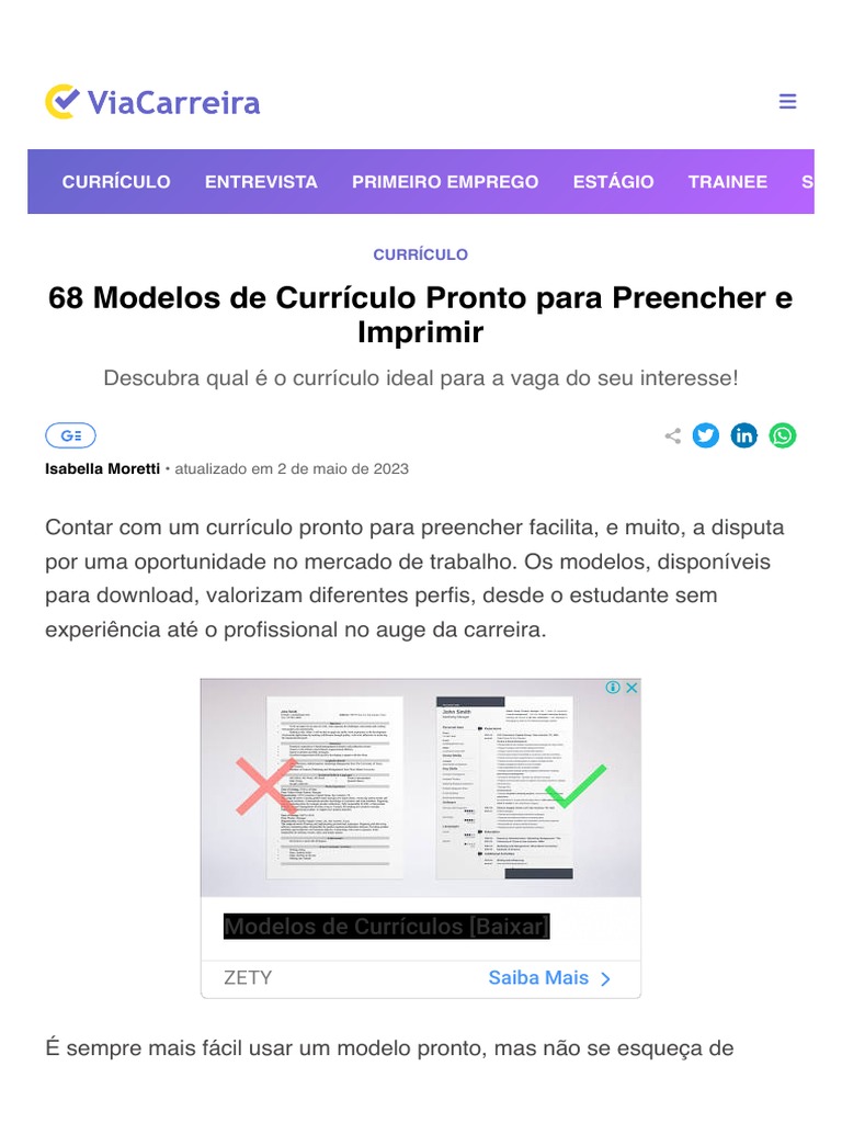 Erros comuns ao criar um currículo e como evitá-los