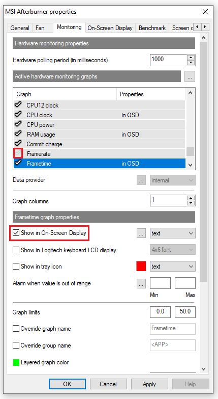 msi afterburner overlay fps