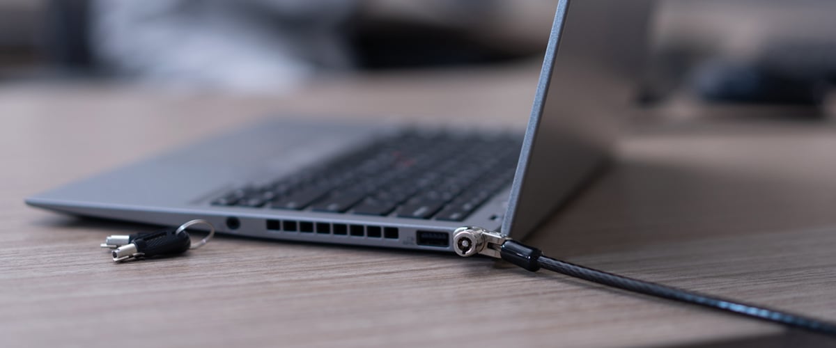 notebook com trava kensington