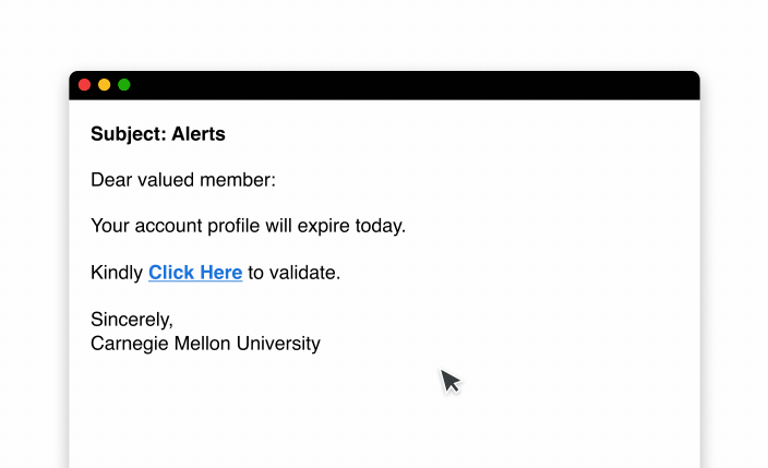 o que fazer se clicar em um link suspeito