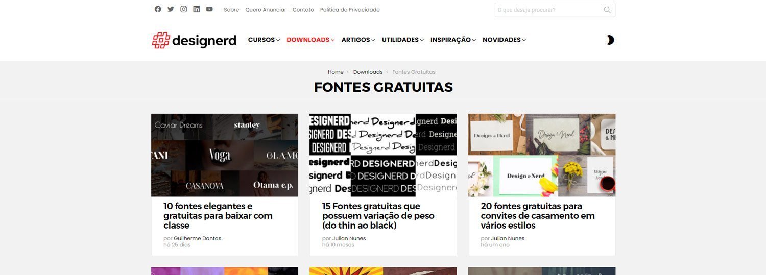 Melhores fontes gratuitas para projetos de design gráfico