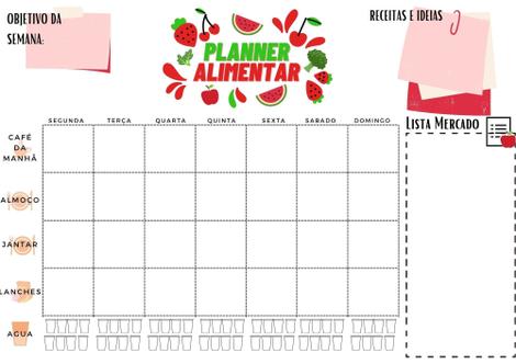 planilha de cardapio semanal para imprimir