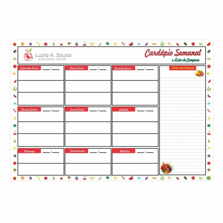Como criar um cardápio semanal saudável