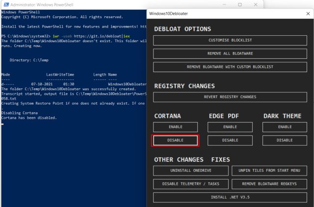 windows 11 debloater script